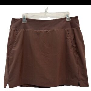 ATHLETA Soho Skort Mineral Brown Activewear Athleisure Pickleball Size 14